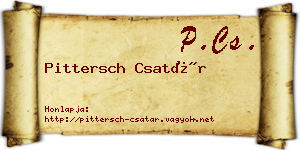 Pittersch Csatár névjegykártya